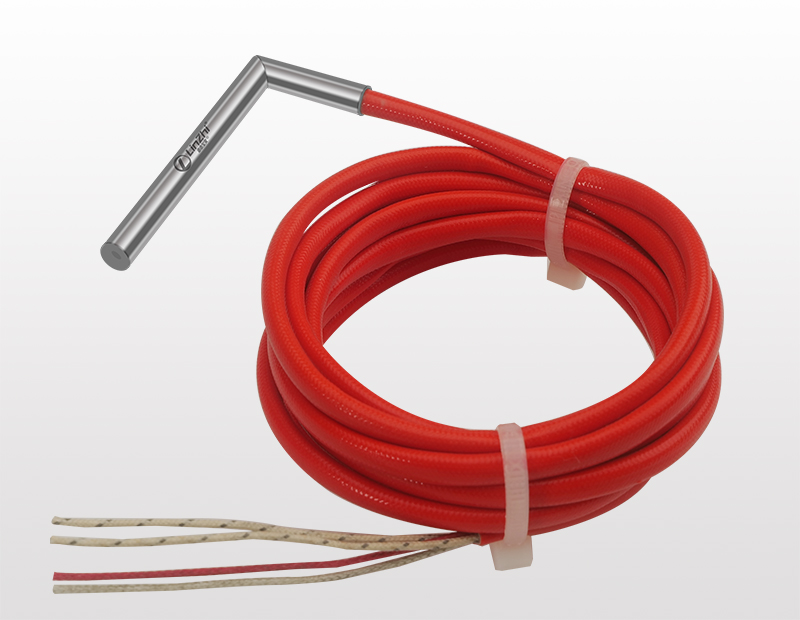 LZ00073-直角對(duì)焊玻纖導(dǎo)線K型感溫線單頭電熱管