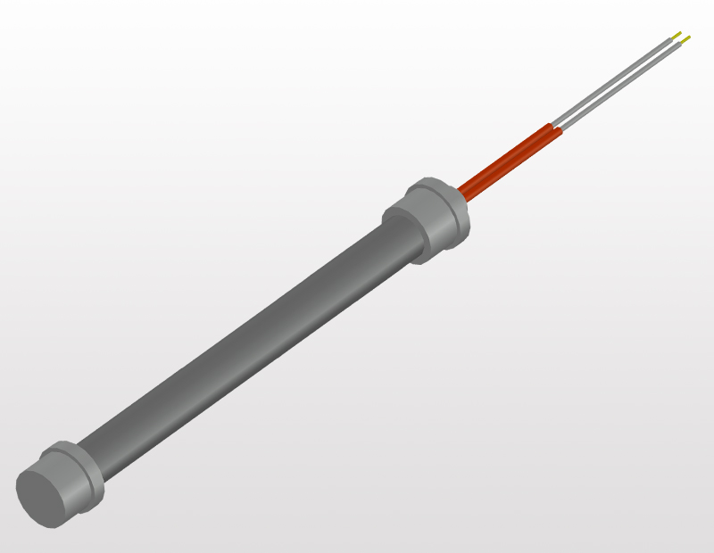 LZ00236-燒烤爐單頭電熱管-陶瓷款，長200